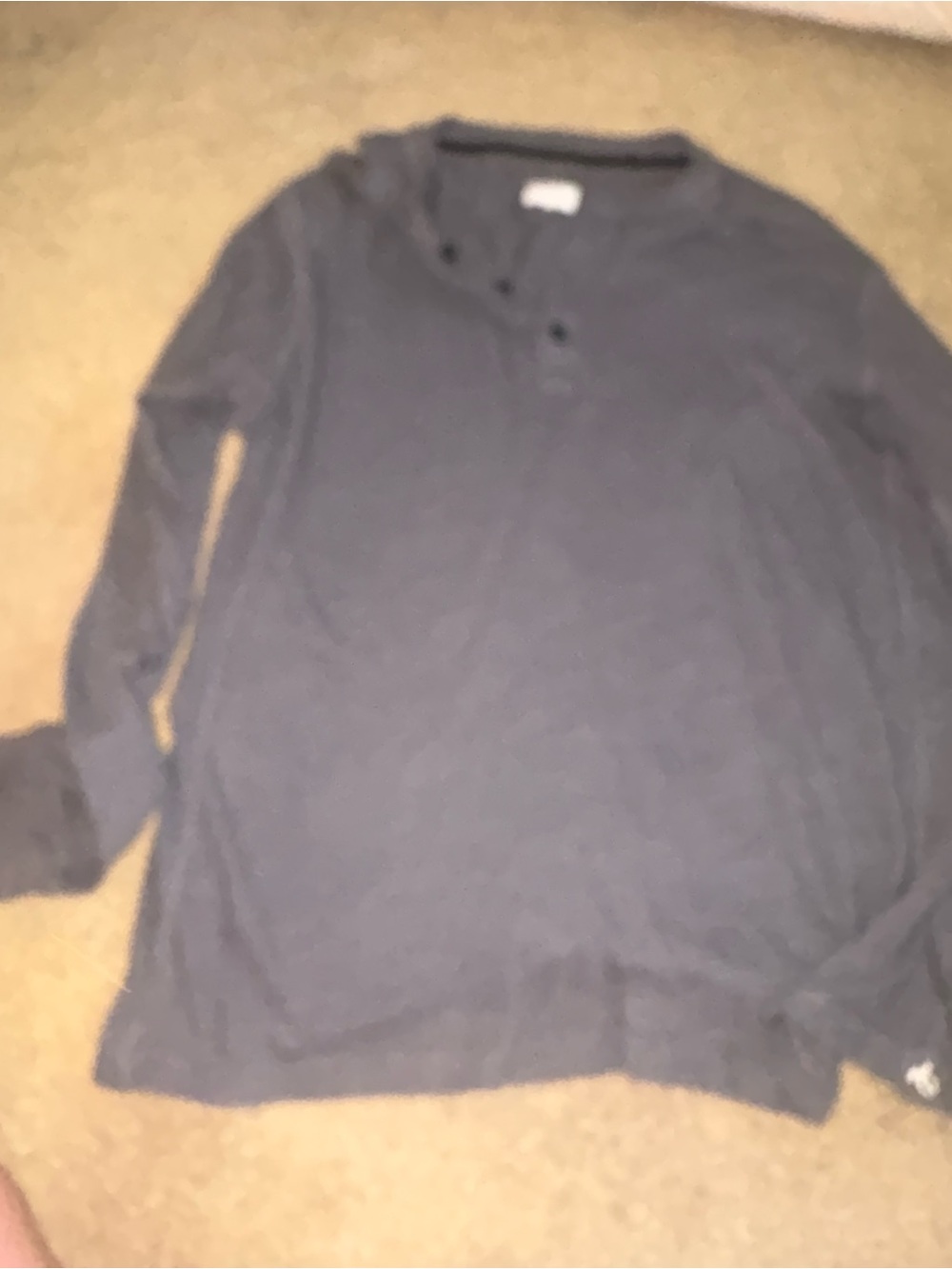 Rag & Bone Shirt Men's Large Black Henley Knit Long Sleeve Comfort Classic
